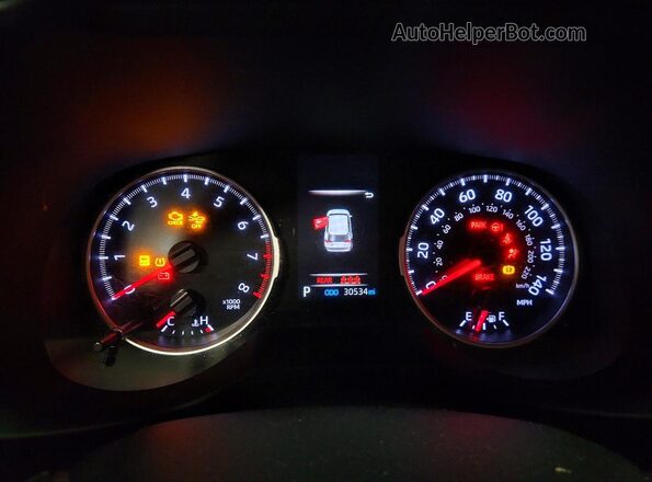 2T3F1RFV1LW133462 2020 TOYOTA RAV4 Black Instrument cluster view