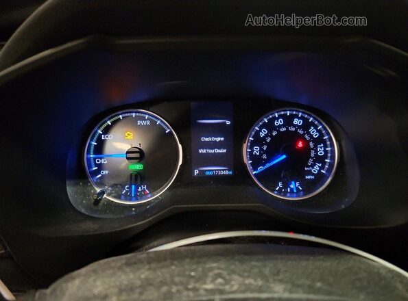 2T3LWRFV0KW027698 2019 TOYOTA RAV4 White Вид щитка приладів