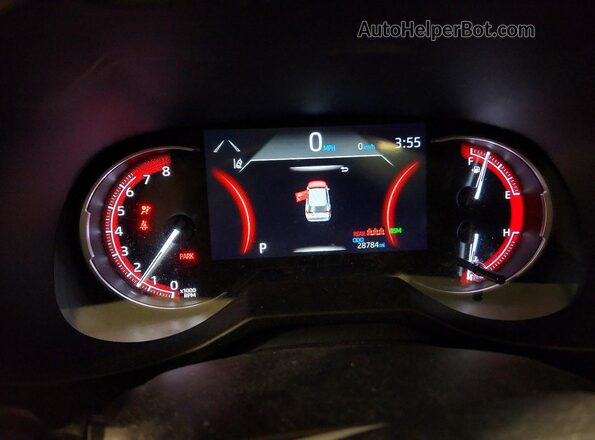 2T3N1RFV0KW077119 2019 TOYOTA RAV4 Синий Вид щитка приборов