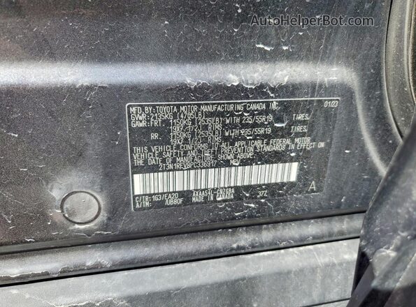 2T3N1RFV8PC336917 2023 TOYOTA RAV4 Gray Widok naklejki z numerem VIN