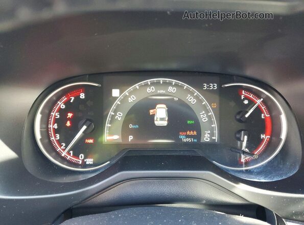2T3P1RFV6SW599391 2025 TOYOTA RAV4 Gray ხელსაწყოთა პანელის ხედი