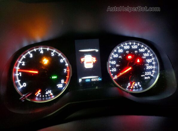 2T3R1RFV6KC012150 2019 TOYOTA RAV4 Burgundy Widok zestawu wskaźników