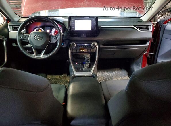 2T3R1RFV6KC012150 2019 TOYOTA RAV4 Burgundy Widok deski rozdzielczej
