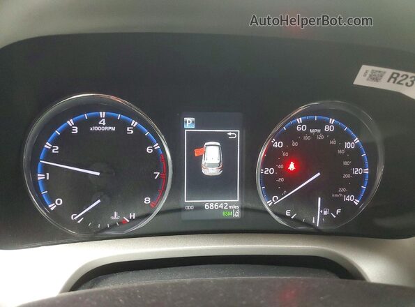 2T3RFREV0GW454964 2016 TOYOTA LE Серебряный Вид щитка приборов