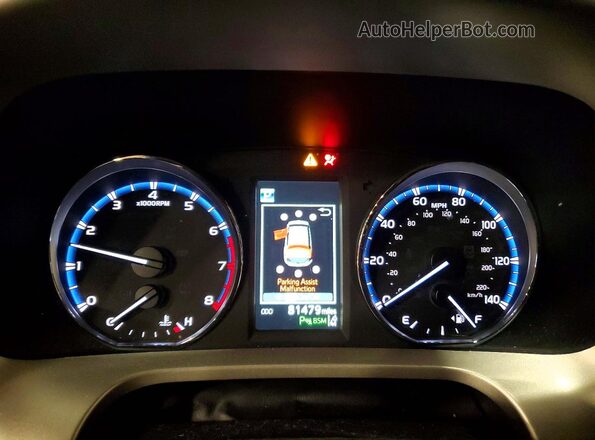 2T3RFREV1GW424968 2016 TOYOTA RAV4 Gray Вид щитка приладів