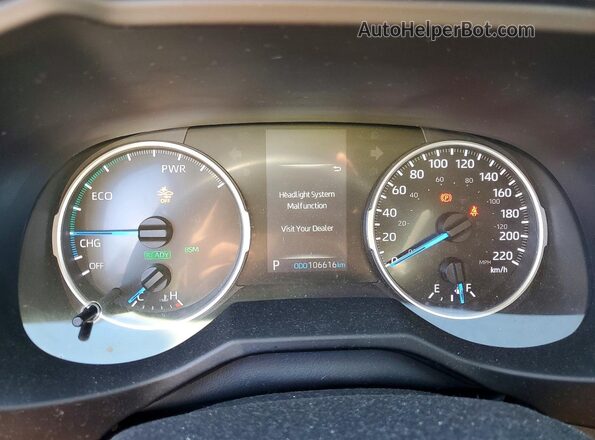 2T3RWRFV3LW099216 2020 TOYOTA RAV4 Black Instrument cluster view