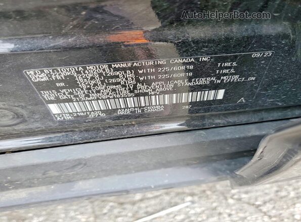 2T3UWRFV8PW183595 2023 TOYOTA RAV4 Черный Вид наклейки с VIN-кодом