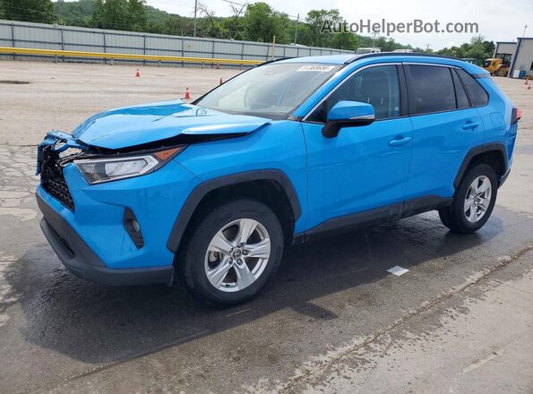 2T3W1RFV0MW133597 2021 TOYOTA RAV4 Blue Vista tres cuartos delantera izquierda