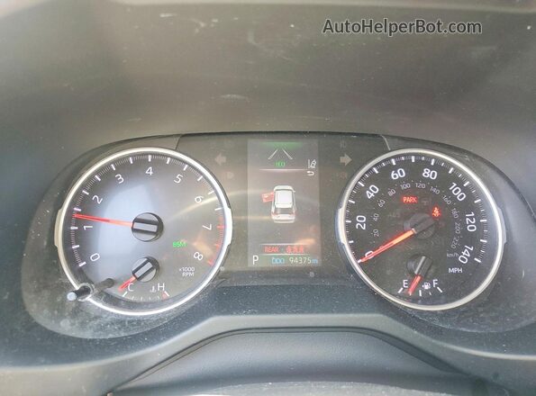 2T3W1RFV5LC064597 2020 TOYOTA RAV4 Black Instrument cluster view