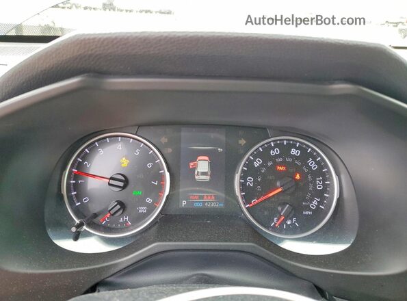 2T3W1RFV7KC016128 2019 TOYOTA RAV4 Gray Instrument cluster view