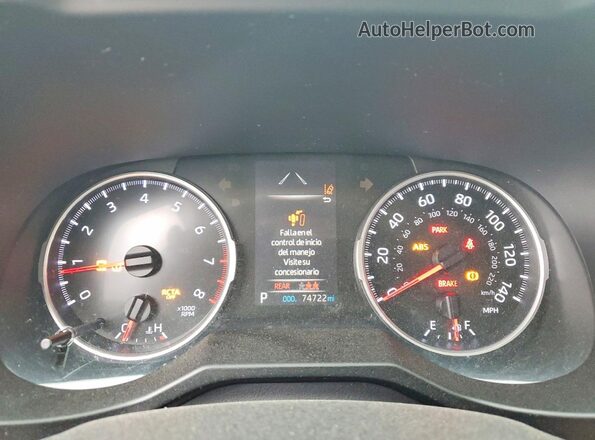 2T3W1RFV8KW057558 2019 TOYOTA RAV4 Белый Вид щитка приборов