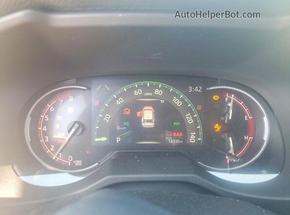2T3W1RFVXSC311336 2025 TOYOTA RAV4 White Вид щитка приладів