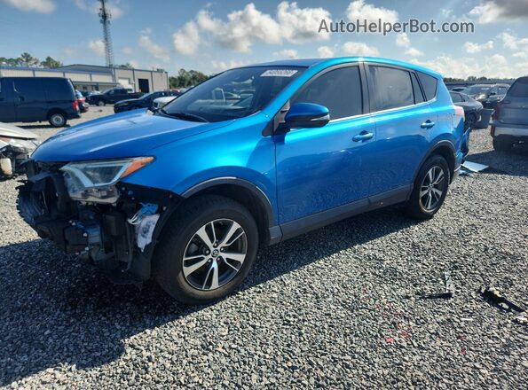 2T3WFREV6JW484433 2018 TOYOTA RAV4 Blue Передня ліва чверть