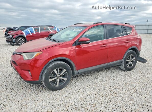 2T3WFREV7HW342568 2017 TOYOTA RAV4 Red წინა მარცხენა ხედი სამი მეოთხედიდან