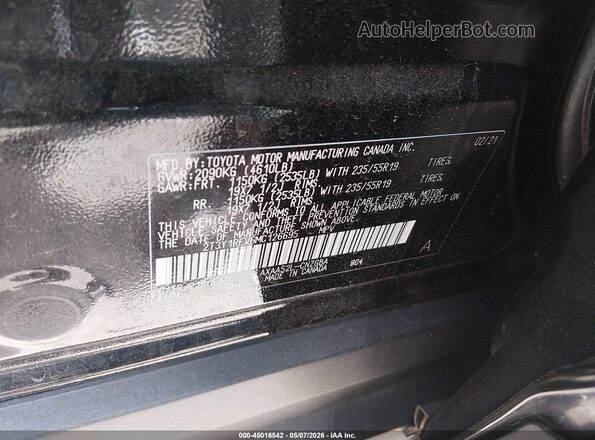 2T3Y1RFV6MC126695 2021 TOYOTA LIMITED Черный Вид подкапотного пространства