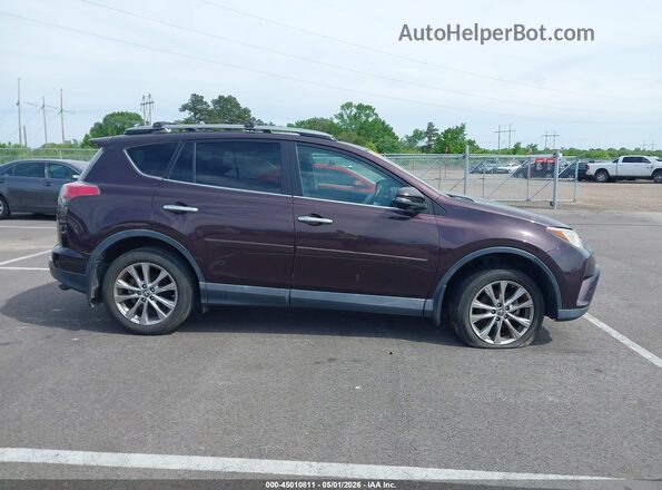 2T3YFREV8HW374437 2017 TOYOTA RAV4 Purple Widok wnętrza z tyłu