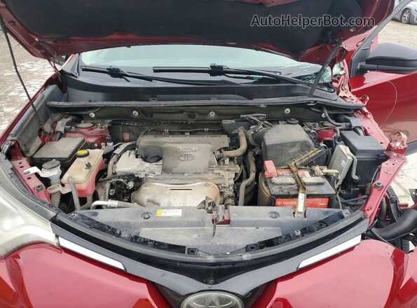 2T3ZFREV1JW418465 2018 TOYOTA RAV4 Red Widok komory silnika