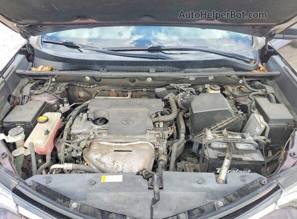 2T3ZFREV4HW330780 2017 TOYOTA RAV4 Maroon ძრავის განყოფილების ხედი