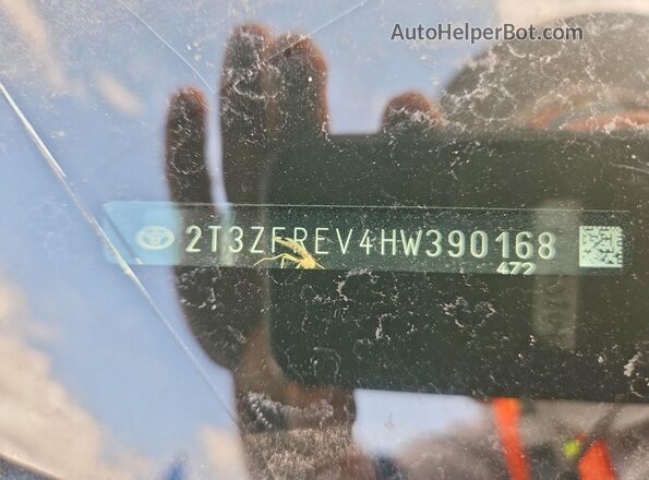 2T3ZFREV4HW390168 2017 TOYOTA RAV4 Black Vista del compartimento del motor