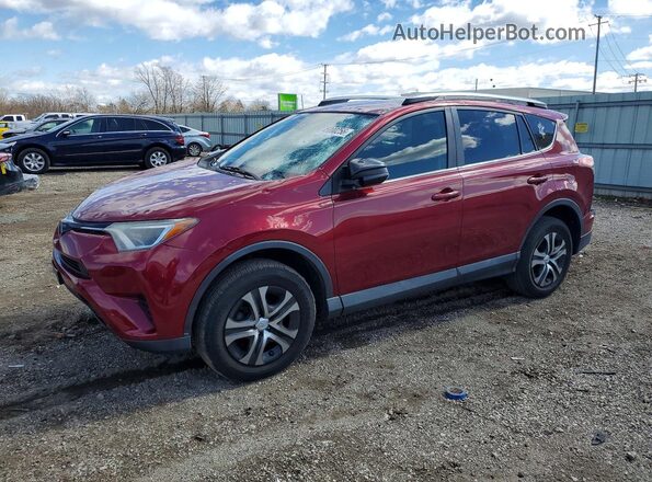 2T3ZFREV9JW478283 2018 TOYOTA RAV4 Бордовый Передняя левая четверть