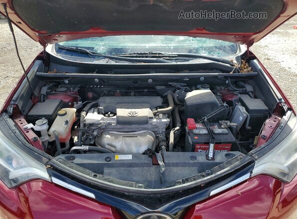 2T3ZFREV9JW478283 2018 TOYOTA RAV4 Бордовый Вид подкапотного пространства