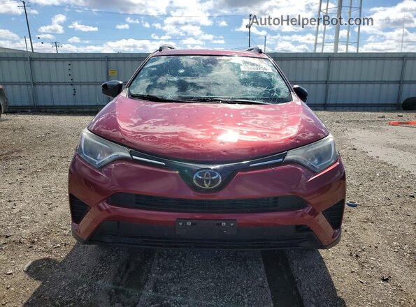 2T3ZFREV9JW478283 2018 TOYOTA RAV4 Бордовый Вид спереди