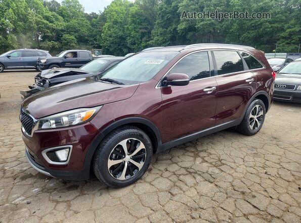 5XYPH4A17HG211823 2017 KIA SORENTO Бордовый Задняя левая четверть