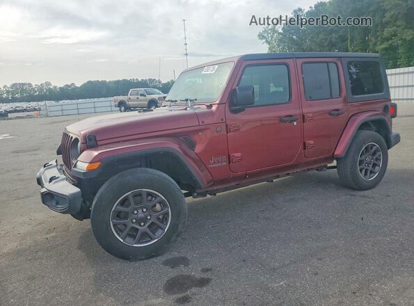 1C4HJXDN4MW557320 2021 JEEP WRANGLER Красный Задняя левая четверть