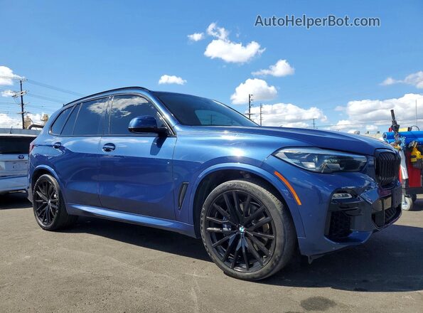5UXCR4C04M9G33559 2021 BMW X5 Синий Вид спереди