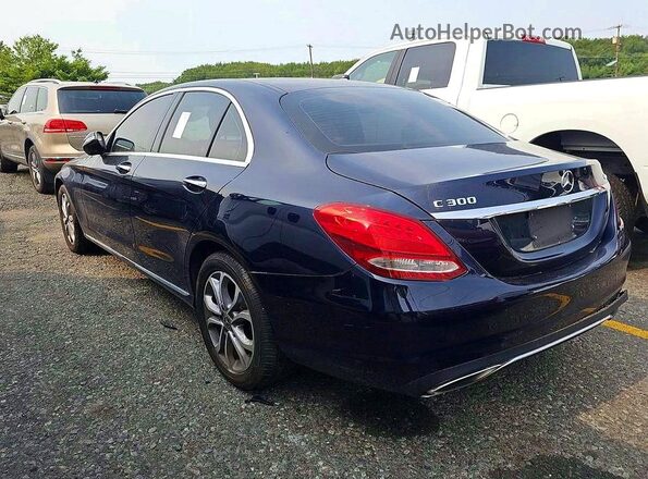 55SWF4KBXHU216920 2017 MERCEDES-BENZ C Blue Front right
