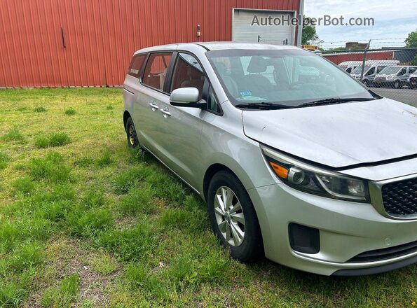 KNDMA5C15G6104796 2016 KIA SEDONA Silver Tył lewy
