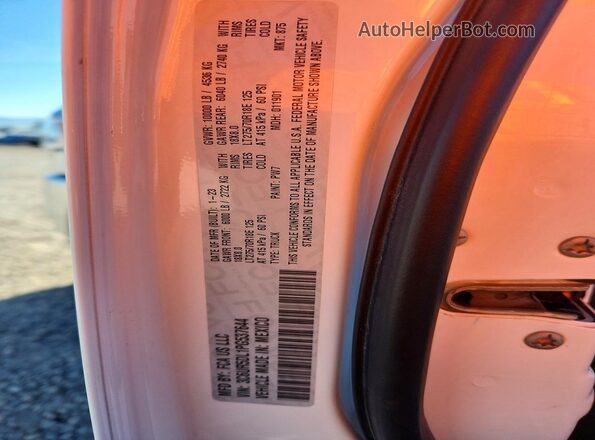 3C6UR5DL1PG537644 2023 RAM 2500 Белый Вид наклейки с VIN-кодом