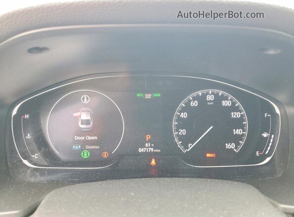 1HGCV1F49KA033771 2019 HONDA ACCORD White Widok tylnych siedzeń