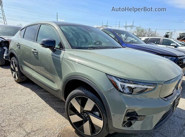 YV4ER3GL0R2109747 2024 VOLVO C40 Бирюзовый Задняя левая четверть