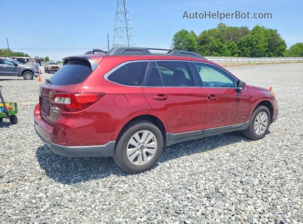 4S4BSADC3H3353917 2017 SUBARU OUTBACK Темно-бордовый Передняя правая четверть