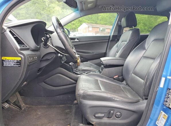 KM8J33A29JU708878 2018 HYUNDAI TUCSON Blue Widok deski rozdzielczej