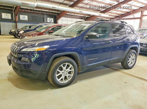 1C4PJMAS1GW252043 2016 JEEP CHEROKEE Blue Vista tres cuartos delantera izquierda