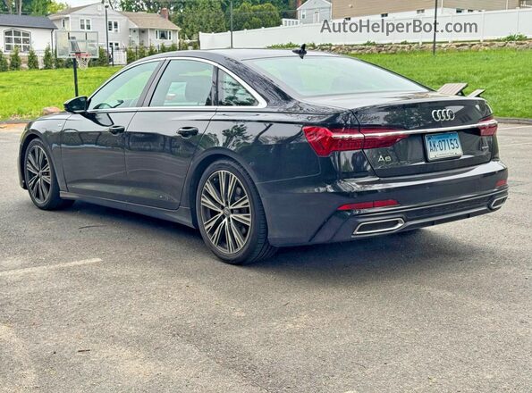 WAUL2AF2XKN114306 2019 AUDI A6 Черный Передняя правая четверть