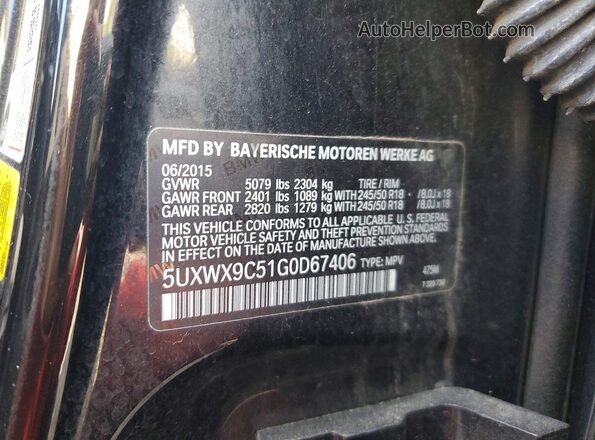 5UXWX9C51G0D67406 2016 BMW X3 Черный Панорамный вид салона 360°