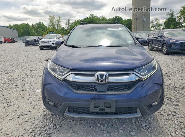 5J6RW2H81KA000995 2019 HONDA CR-V Blue Rear view