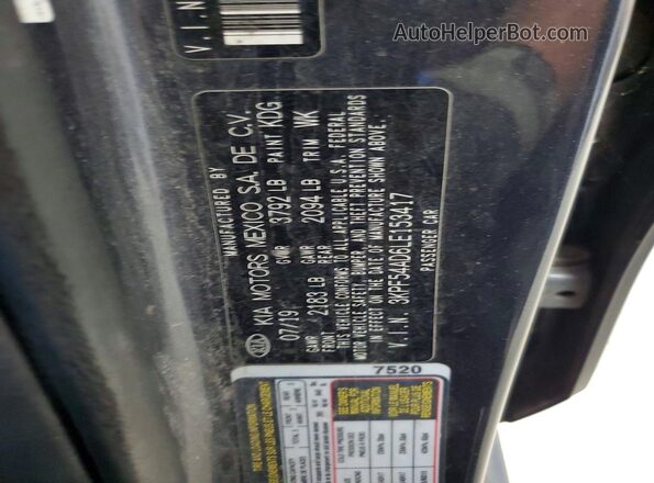 3KPF54AD6LE153417 2020 KIA FORTE Угольный Вид наклейки с VIN-кодом