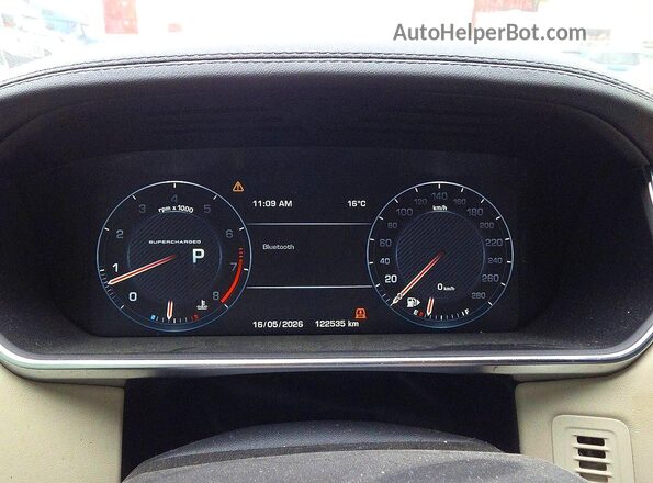 SALGS3EF1GA274604 2016 LAND ROVER RANGE Black Вид щитка приладів