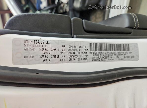 1C4RJFCG8HC693765 2017 JEEP GRAND White Vista interior de 360 grados