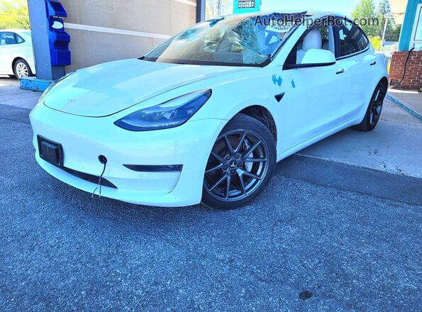5YJ3E1EA3MF031983 2021 TESLA MODEL Белый Задняя правая четверть