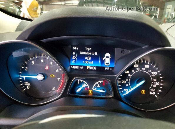 1FMCU9GD1JUA43119 2018 FORD ESCAPE Черный Вид щитка приборов
