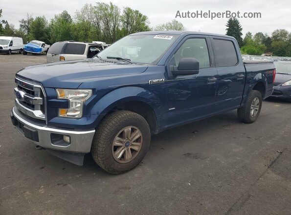 1FTEW1EP9HKC66407 2017 FORD F150 Синий Передняя левая четверть