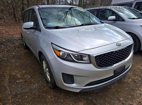 KNDMA5C17J6400720 2018 KIA SEDONA Gray Przód lewy