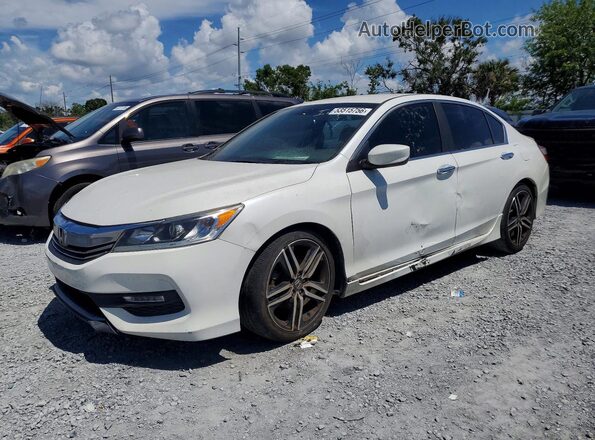 1HGCR2F16HA231331 2017 HONDA ACCORD Белый Передняя левая четверть