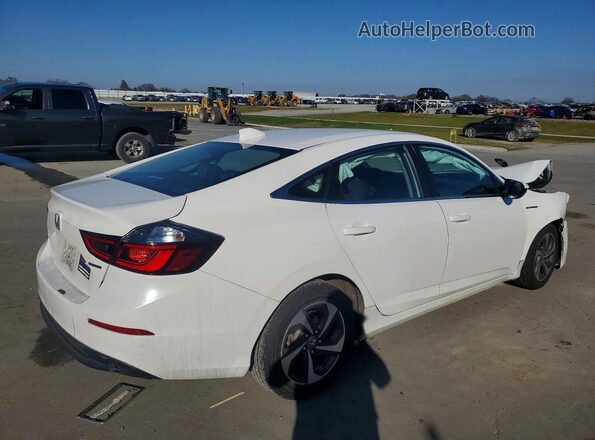 19XZE4F16KE020991 2019 HONDA INSIGHT Белый Передняя правая четверть