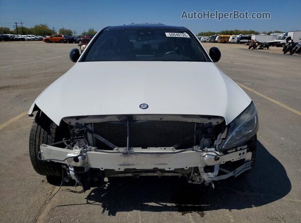 55SWF6EB7GU125822 2016 MERCEDES-BENZ C White Вид ззаду